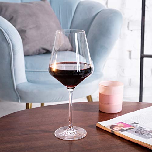 Krosno Copas de Vino Tinto | 490 ML | Avant-Garde Collection | Perfectos para Uso en Casa, Restaurante y en Fiestas | Apto para Lavavajillas