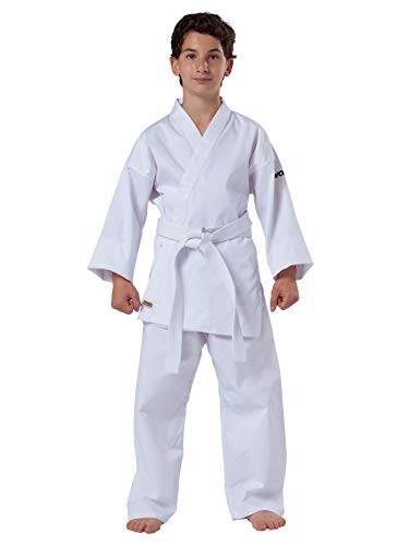 KWON Karate Basic - Kimono de Artes Marciales Infantil, tamaño 140 cm, Color Blanco