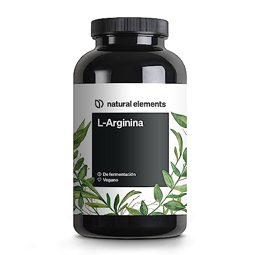 L-Arginina – 365 cápsulas veganas – 4.500 mg de L-arginina vegetal por dosis diaria (3.750 mg l-arginina pura) – alta dosificación – producto fabricado y probado en laboratorio en Alemania