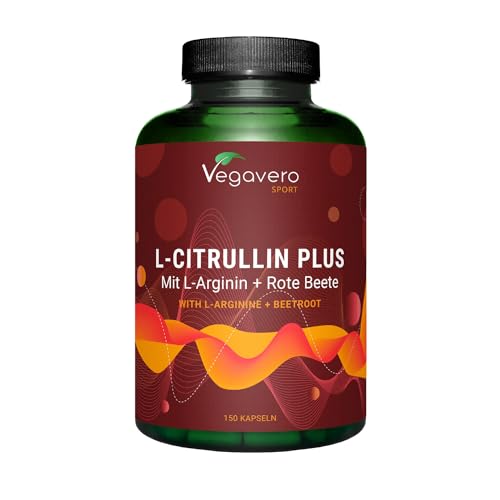 L-Citrulina + L-Arginina + Remolache Vegavero® | más de 2900 mg de L Citrulina Malato | Fermentación Vegetal | Sin Aditivos | Pre Workout | Testado en Laboratorio | Vegano | Calidad Alemán