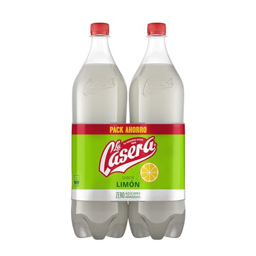 La Casera® Limón, Refresco con gas de Limón con Cero Azúcares añadidos - Botella, Pack 6 x 1,5 L