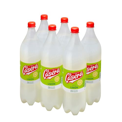 La Casera® Limón, Refresco con gas de Limón con Cero Azúcares añadidos - Botella, Pack 6 x 1,5 L