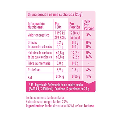 La Lechera Nestlé Leche condensada desnatada - Botella de Sirve Fácil Caja 12 x 450 g
