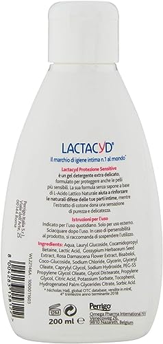 Lactacyd Intimate Wash Sensitive-Enriched with Natural Lactic Acid & Cotton Extract 200ml by Lactacyd