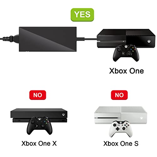 Ladrillo de alimentación para Xbox One, 【Worldwide】 Ladrillo Cargador de alimentación de CA para Xbox One,100-240V de Voltaje.