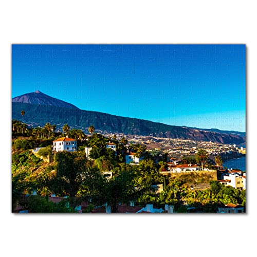 Lais Puzzle Teide, Tenerife, España - El Teide volcánico y la Ciudad Portuaria de Puerto de la Cruz 1000 Piezas