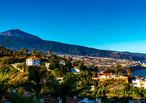 Lais Puzzle Teide, Tenerife, España - El Teide volcánico y la Ciudad Portuaria de Puerto de la Cruz 1000 Piezas