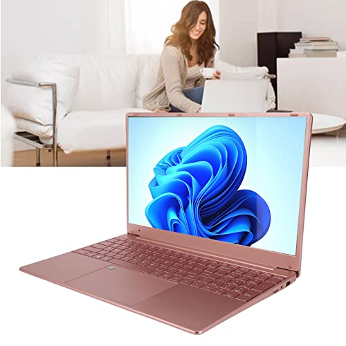 Laptop HD, Teclado Numérico 12 y Pantalla IPS 256G Rose Gold Resolución 2K Laptop 15.6 Pulgadas 100‑240V para Windows 10 for Play (12+256G Enchufe de la UE)