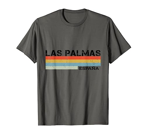 Las Palmas Vintage Rayas Camiseta