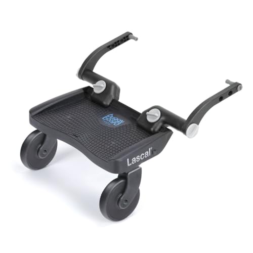 Lascal BuggyBoard Mini 3D Plataforma con ruedas para carrito infantil, accesorio para niños de 2 a 6 años (22 kg), compatible con casi todas las sillitas de paseo, azul
