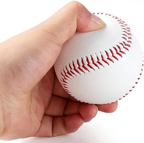 LeapBeast Pelotas de Béisbol Profesionales 9", 3 Piezas PU Cosido a Mano Baseball, Espuma Suave/Madera Dura Béisbol para Competiciones de Juego, Pitching Catching (Béisbol Suave)