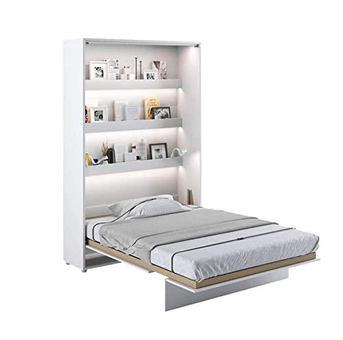 LENART Cama plegable Bed Concept Vertical 120 x 200 Blanco Satén