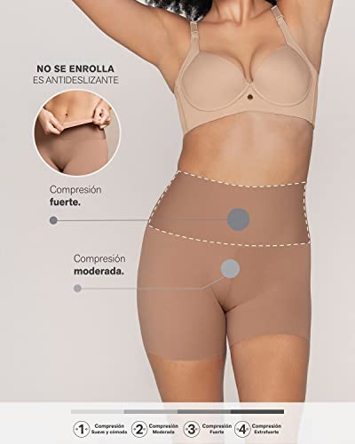 Leonisa Bragas Tipo Short Sin Costuras - Braga Faja Reductora Realza Gluteos para Mujer