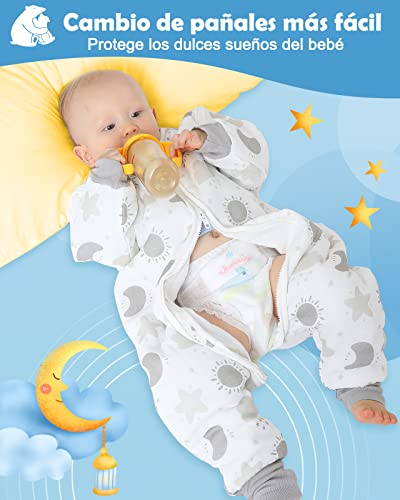 Lictin Saco de Dormir para Bebés- Saco de Dormir Bebe Niños con Mangas Extraíbles, Saco de Dormir Bebé Invierno de Material para 12-36 Meses de 75-95 cm