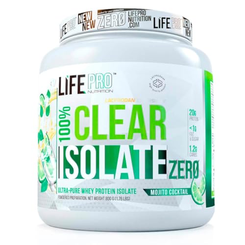 Life Pro Clear Isolate Zero 800 gr | Proteina Aislada de Suero de Textura muy Ligera y con un Aminograma muy Completo. (MOJITO)