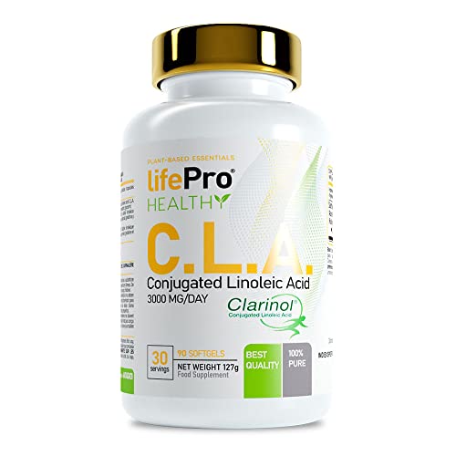 Life Pro Essentials CLA Clarinol 1000mg 90 Caps. | Ácido Linoleico Conjugado | Favorece el Metabolismo de Grasas y Aporta Energía