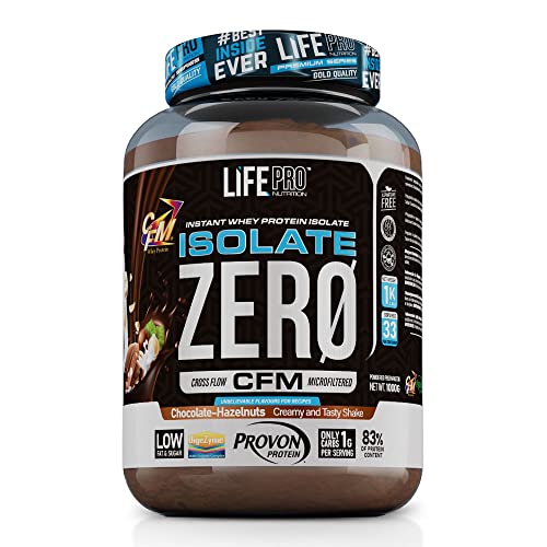 Life Pro Isolate Zero 1Kg | Alimento Deportivo de Proteína de Suero Aislada, Suplemento para Mejora y Crecimiento Muscular, Aumenta Resistencia | Contiene todos los aminoácidos esenciales