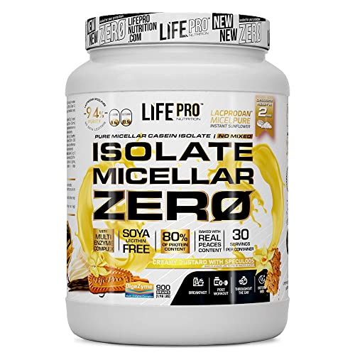 Life Pro Isolate Zero Micellar 900g | Alimento deportivo que aúna los beneficios del Aislado de caseína y el Aislado de suero de Leche (NATILLAS & SPECULOOS)