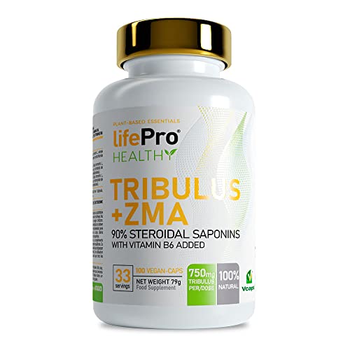 Life Pro Tribulus + ZMA 100 caps | Magnesio, Zinc y Vitamina B6 para mejorar el nivel del metabolismo energético | Con Tribulus Terrestris para aumentar el nivel de testosterona
