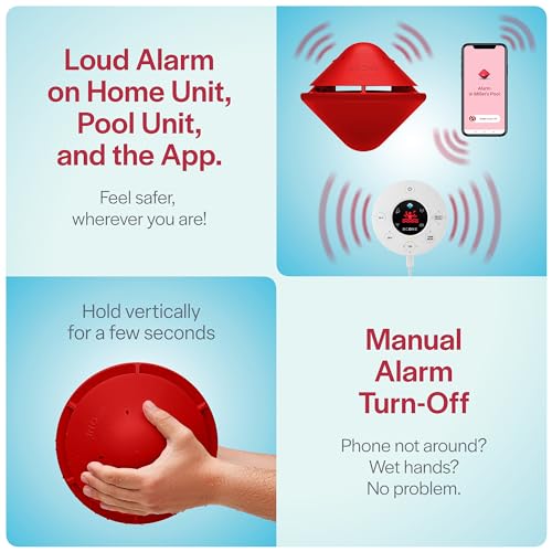 Lifebuoy 2.0 BCone Sistema de Alarma de Seguridad Flotante Inteligente para alberca. Alarma Potente para Piscina o Las Unidades del hogar.