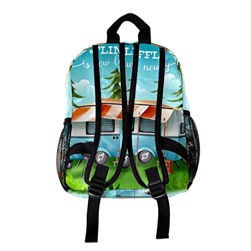 Lindo mini pack mochila ligera para casa rodante en el suburbio, Multicolor