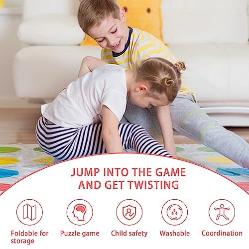 Lithyc Twister Game - Twister Juego Infantil para Niños De 6 Años En Adelante - Twister Junior para 2 Jugadores En Adelante - Juego Interactivo Divertido para La Familia