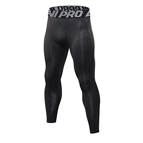 LNJLVI Leggings Mallas Hombre Deporte para Running Fitness Pantalón de Compresión (Pantalones de compresión/Negro,M)