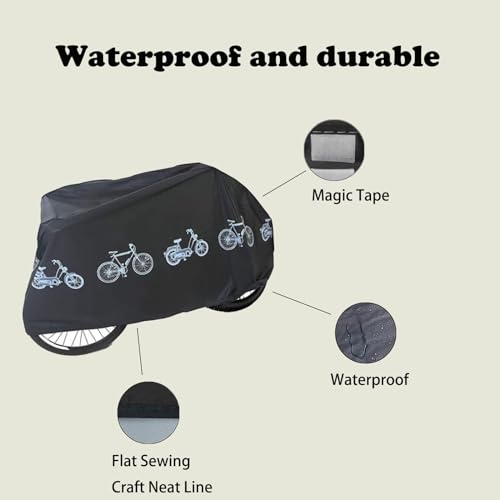 Lona impermeable para bicicleta, impermeable, funda protectora para bicicletas, cubierta para bicicleta, cubierta para bicicleta, cubierta para almacenamiento exterior, protección UV para bicicleta de