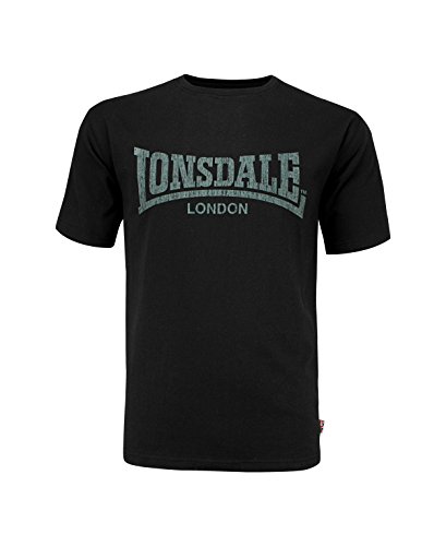Lonsdale 111132-1000, Camiseta para Hombre, Negro, XL