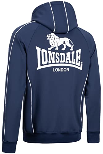 Lonsdale ACHAVANICH Hooded Sweatshirt, Dark Navy/White, XXL Men's