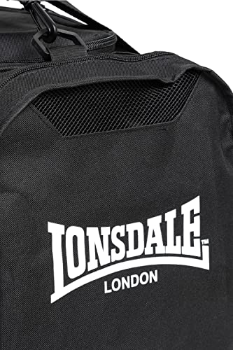 Lonsdale SYSTON 113736 - Bolsa de Deporte (30 L), Color Negro y Blanco, Blanco/Negro, 30 L, Bolsa de Deporte
