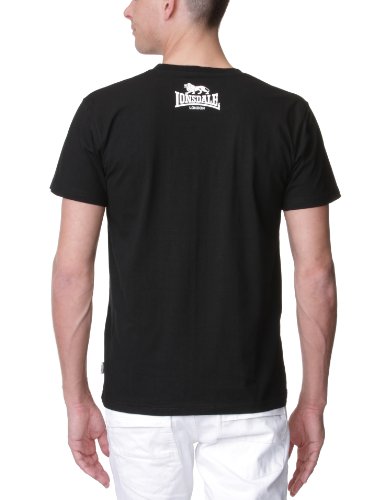 Lonsdale T-Shirt Logo - Camiseta Hombre, Color Negro, Talla Large