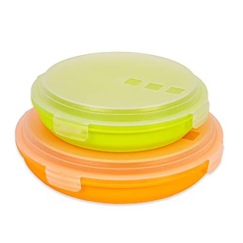 Lote de 2 Porta Alimentos en Plástico PP05, Libres de BPA (2x 26+21.5 cm)