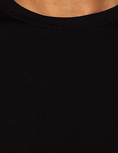 Lower East Camiseta de manga larga con cuello redondo de 100 % algodón, Hombres, Blanco / Negro / Rojo / Hierro forjado / Gris mezcla (paquete de 5), M