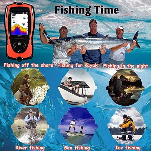 LUCKY con Cable Portátil Sonar Pesca de Mano Portátil Buscador de Peces Monitor en Color Pesca en Hielo Detector de Peces para La Pesca Barco De Kayak