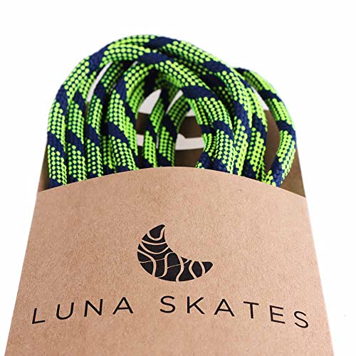 Luna Skates Quad Roller Figura Jam Dance Patines de cuero Quadskates Abec9 Tope ajustable (cordones menta/verde, universal)