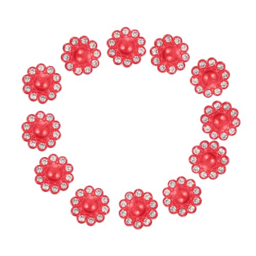 Lurrose 50 Botones De Con Incrustaciones De Diamantes Botones De De Diamantes De Imitación Botón Decorativo Botones De Zumbido Botones De De Imitación Botones De