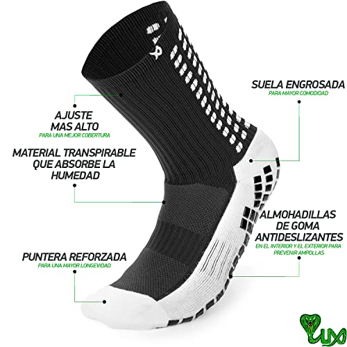LUX Antideslizante Calcetines De Fútbol, Non Slip calcetines de deporte, almohadillas de goma, Trusox/tocksox Style, Top Calidad