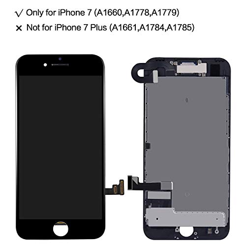LWMTT Pantalla Tàctil LCD para iPhone 8 iPhone SE 2020 Negro– Táctil Reemplazo Digital Conjunto Completo Recambio Herramientas para la Reparación, Vidrio Protector