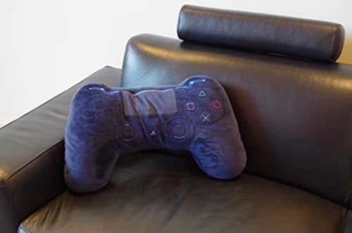 Lyo Mega - Cojín con Mando PS4, para Gamer y Apasionado, Material Ultra Suave, Agradable de apretar, tamaño 40 x 35 cm, Licencia Oficial Sony Playstation, Azul