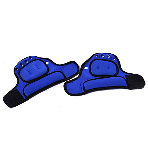 LYXMY add 1 kg guantes de entrenamiento con pesas con bolsa de arena con soporte para las muñecas gimnasio, boxeo, pull-ups, entrenamiento cruzado, transpirable, azul, talla libre