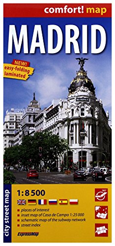 Madrid, plano callejero plastificado. Escala 1:17.500. ExpressMap. (FIN DE SERIE)