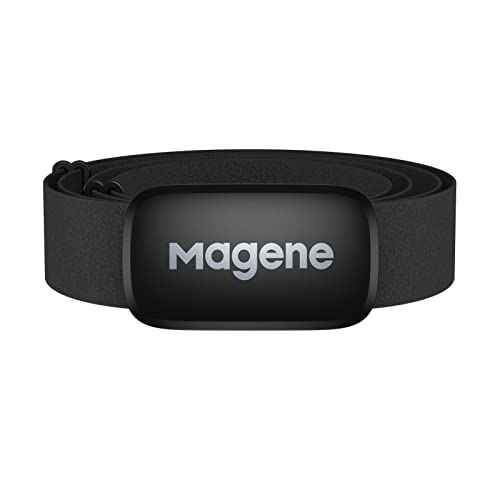 Magene H64 Monitor de Frecuencia Cardíaca Nueva Versión, Correa de Pecho con Sensor de Frecuencia Cardíaca, Protocolo Ant+/Bluetooth, Compatible con Aplicaciones iOS/Android