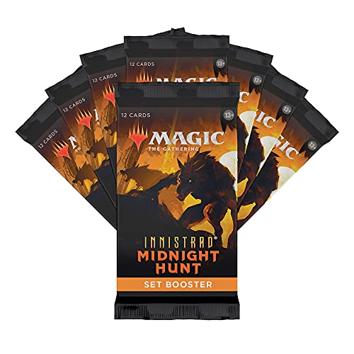 Magic The Gathering Bundle de Innistrad: Cacería de Medianoche, 8 Sobres de Edición Y Accesorios (Versión en Inglés)