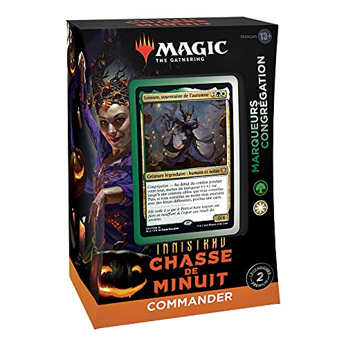 Magic The Gathering- Deck Commander Innistrad: Caza de Medianoche – marcadores y congregación, Color Verde/Blanco (Wizards of The Coast C89601010)