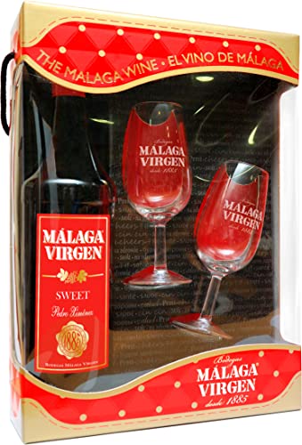 Málaga Virgen Sweet - Estuche 75 cl + 2 catavinos - Vino de licor dulce D.O. "Málaga"