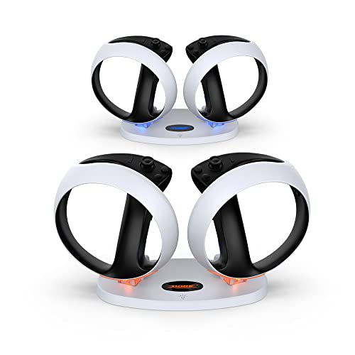 Mando de Carga con Luz para PS VR2, Estación de Carga Soporte Anticaídas para PS5 VR2 VR Mango Gafas Accesorios