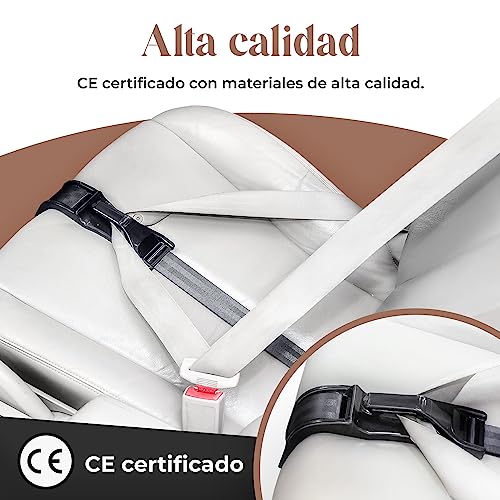 MANSAN | cinturon embarazada coche homologado por el certificado CE - cinturón embarazada coche con certificado CE - extensor cinturón seguridad Color: Negro