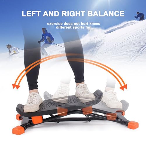 Máquina de ejercicio de esquí, máquina de entrenamiento de piernas con bandas de resistencia, equipo de esquí interior con pantalla LCD, máquina de entrenamiento de muslos para gimnasio en casa