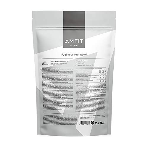 Marca Amazon - Amfit Nutrition Proteína de Suero de Leche en Polvo, Galleta y nata, 75 porciones, 2.27 kg (Paquete de 1)